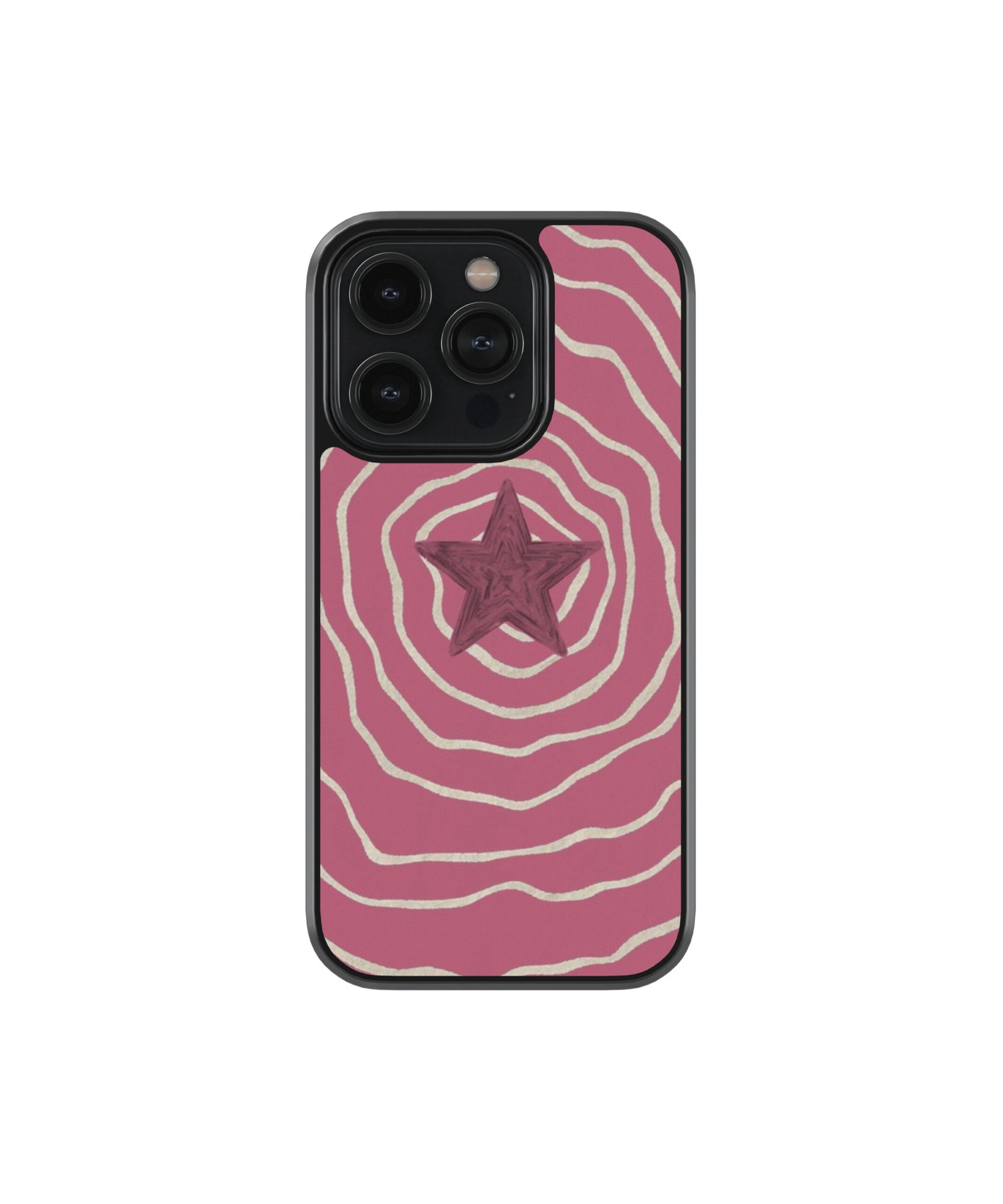 Pink Star Minimalist Premium Glass Phone Cases