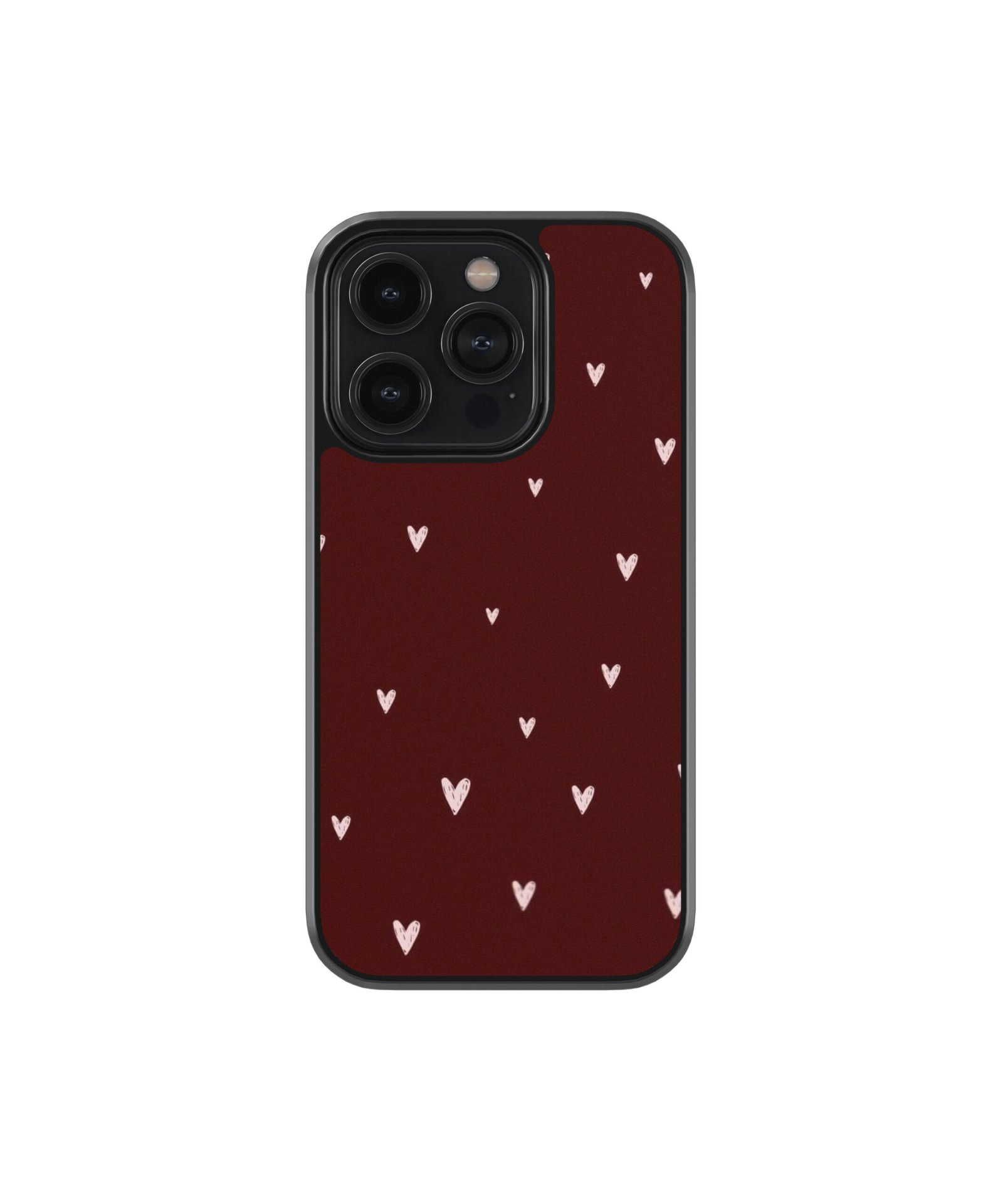 Red Heart Minimal Premium Glass Phone Case