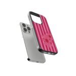 Pink Blossom Stripes Premium Case - Image 2