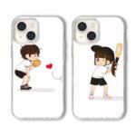Playful Baseball Love Couple Case