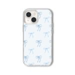 Sky Blue Bow Premium Glass Phone Case