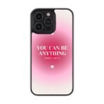 Pink Power Affirmation Premium Glass Phone Case